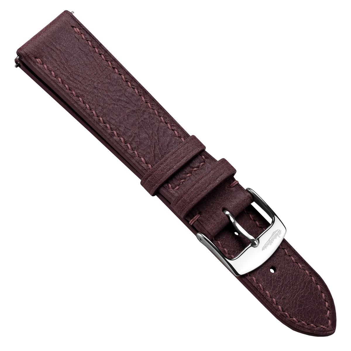 Bracelet de Montre en Cuir Toscane Ravello Bordeaux Élégant et Confortable