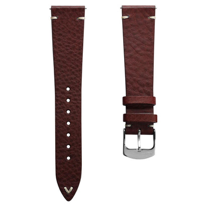 Badalassi Carlo Minerva Box Genuine Leather Watch Strap - Chestnut Brown
