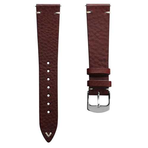 Badalassi Carlo Minerva Box Genuine Leather Watch Strap - Chestnut Brown