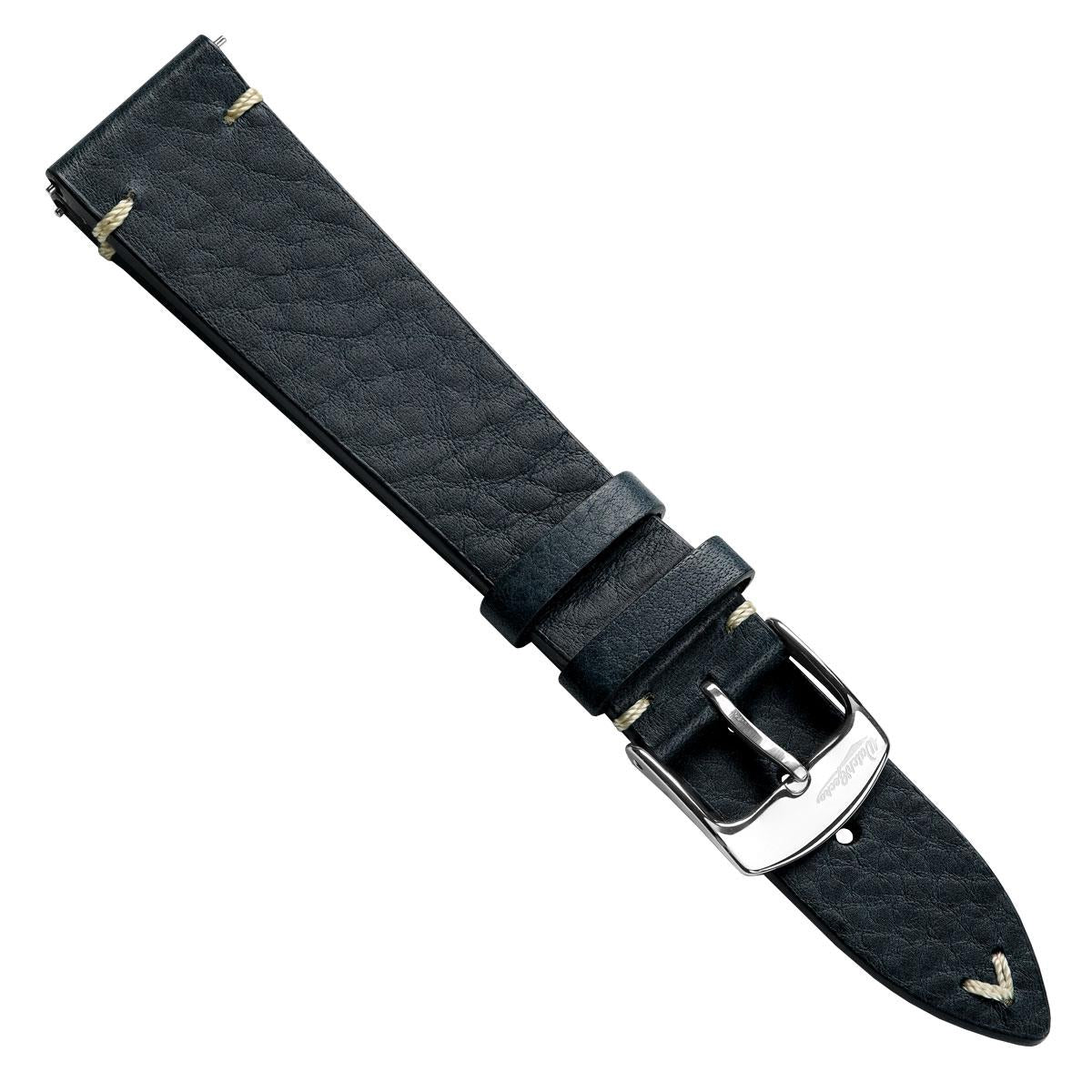 Badalassi Carlo Minerva Box Genuine Leather Watch Strap - Navy Blue