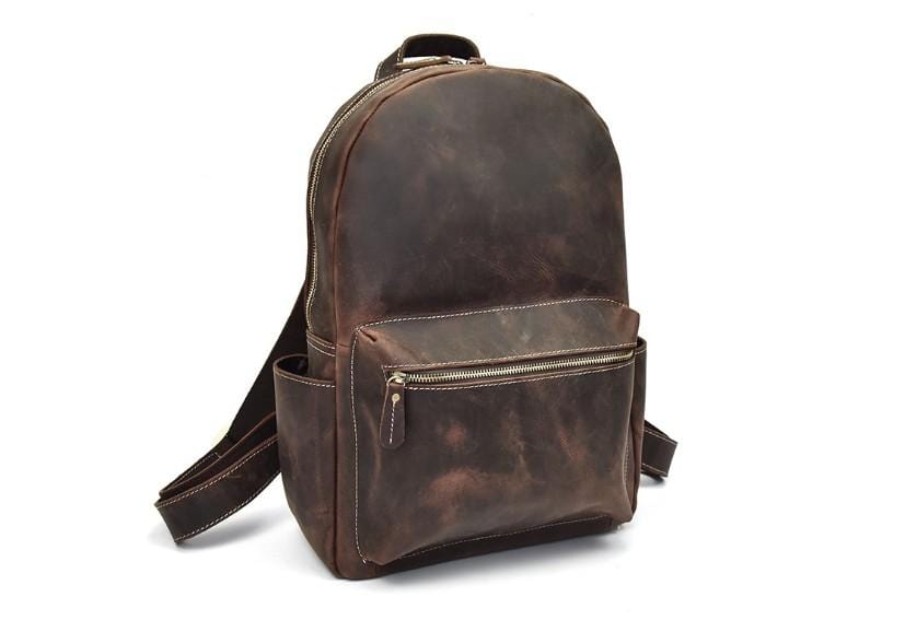 Womens Leather Laptop Backpack Mens Purse