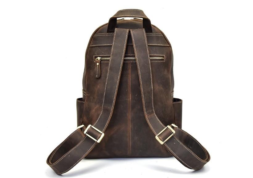 Womens Leather Laptop Backpack Mens Purse