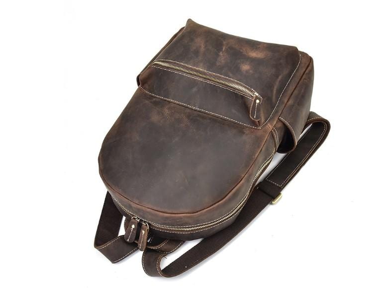 Womens Leather Laptop Backpack Mens Purse