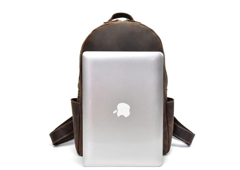 Womens Leather Laptop Backpack Mens Purse