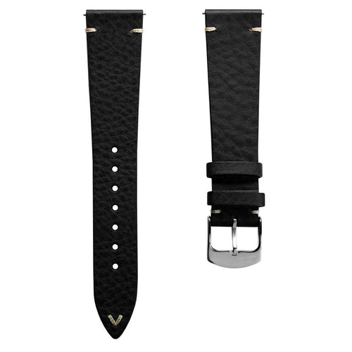 Badalassi Carlo Minerva Box Genuine Leather Watch Strap - Black