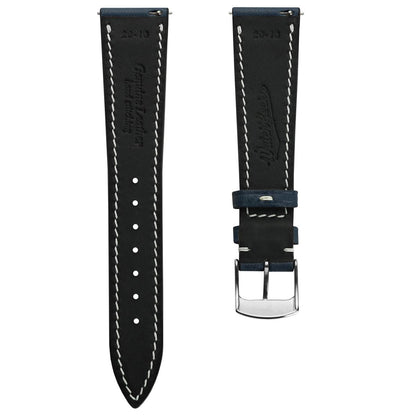 Genuine Horween Chromexcel® Hand-Stitched Watch Strap - Navy