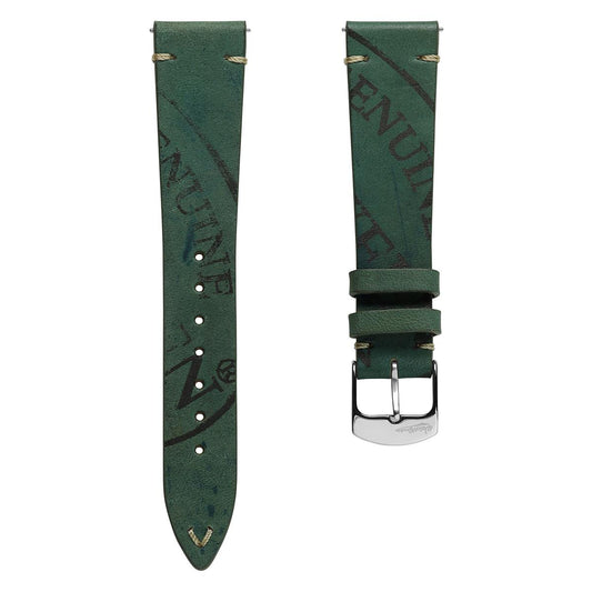 Newham Inverted Horween Shell Cordovan Watch Strap - Hunter Green