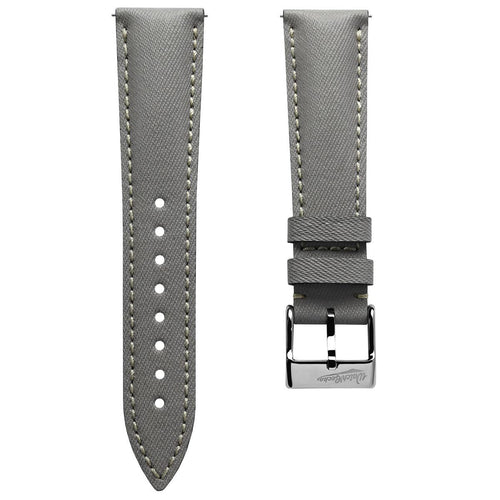 Original Highley Padded Denim Italian Leather Watch Strap - Grey