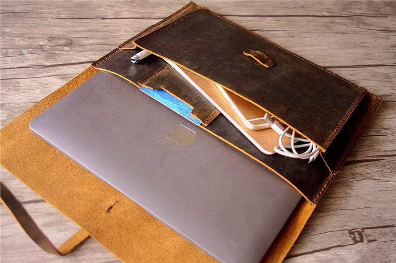 Handcrafted Leather Surface Book Cover Case