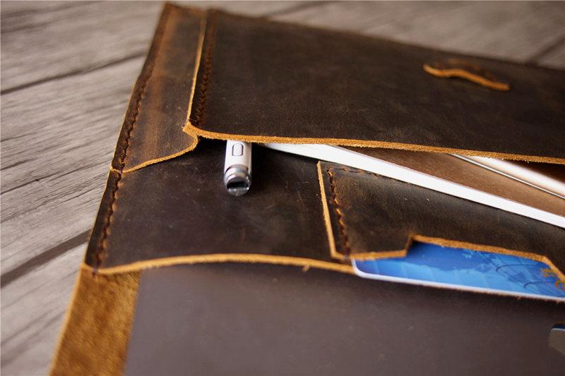 Handcrafted Leather Surface Book Cover Case
