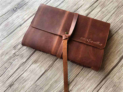 Monogrammed Leather Notebook