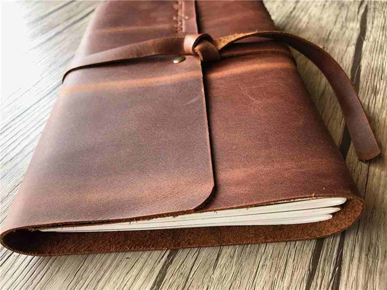 Monogrammed Leather Notebook