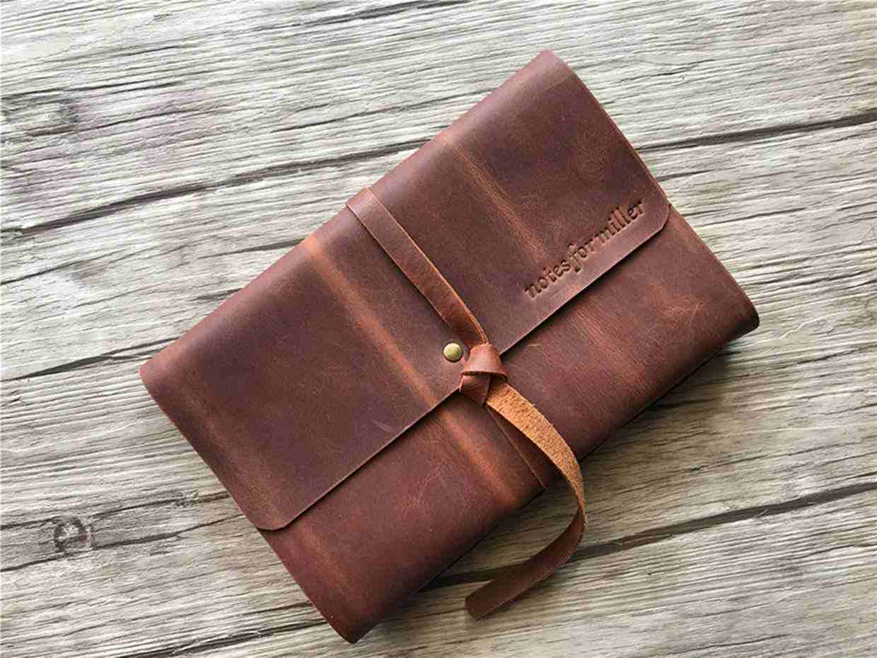 Monogrammed Leather Notebook