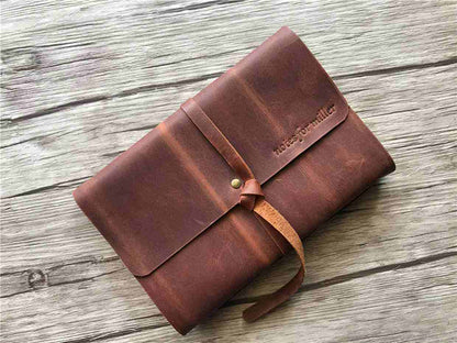 Monogrammed Leather Notebook