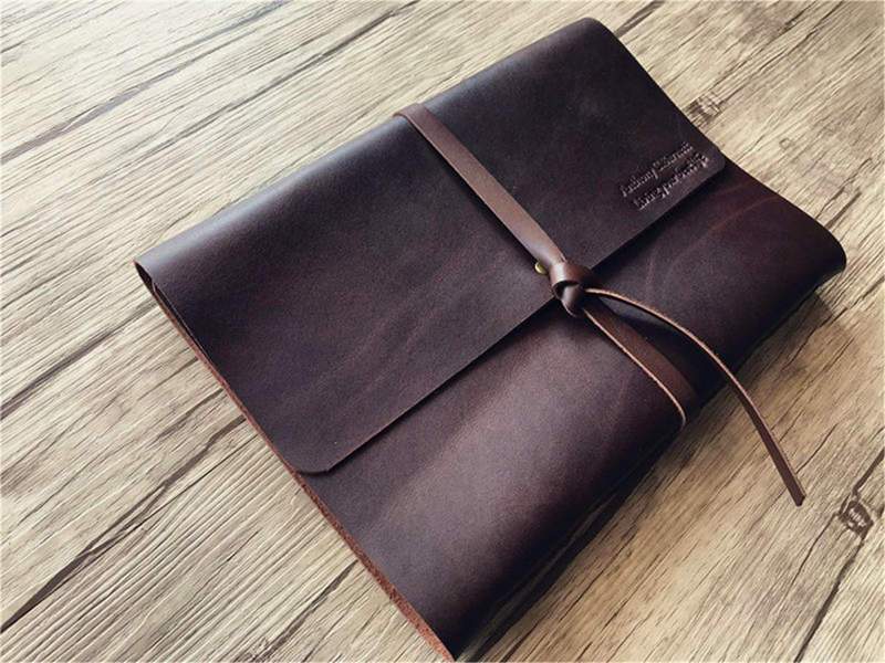 Engraved Leather Large Scrapbook Album Photo Book
