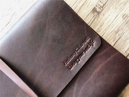 Engraved Leather Large Scrapbook Album Photo Book