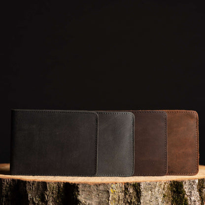 Flex - Espresso Brown Full-Grain Distressed Leather Flexible Wallet