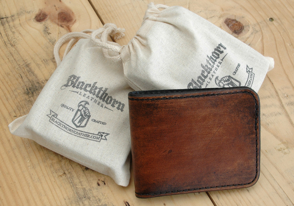 Bi-Fold Wallet - Minimalist Slim Style Full Grain Leather Wallet