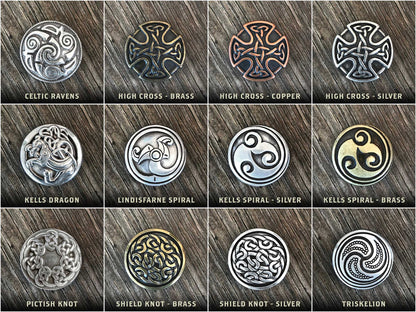 THE GALWAY: Vertical Snap Wallet - Celtic Concho