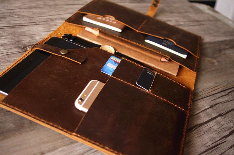 Brown Leather Portfolio Case