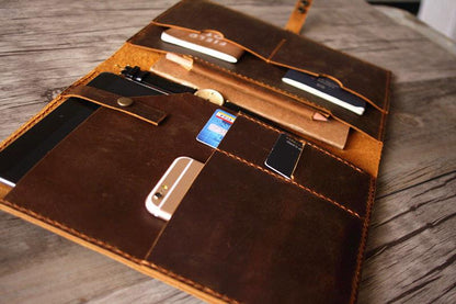 Brown Leather Portfolio Case