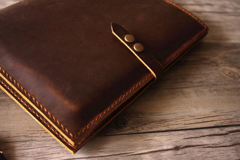 Personalized Leather iPad Pro 12.9 Sleeve Case