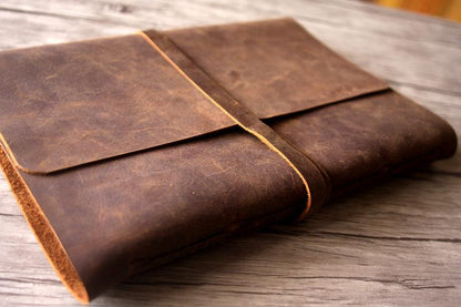 Personalized Dsitressed Leather Photo Albums 8X10 Memory Book