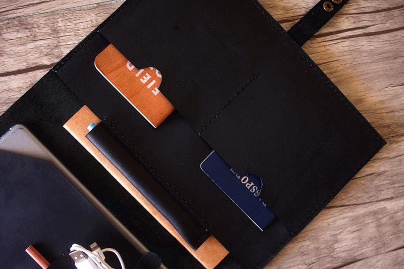 Black Leather Legal Pad Portfolio