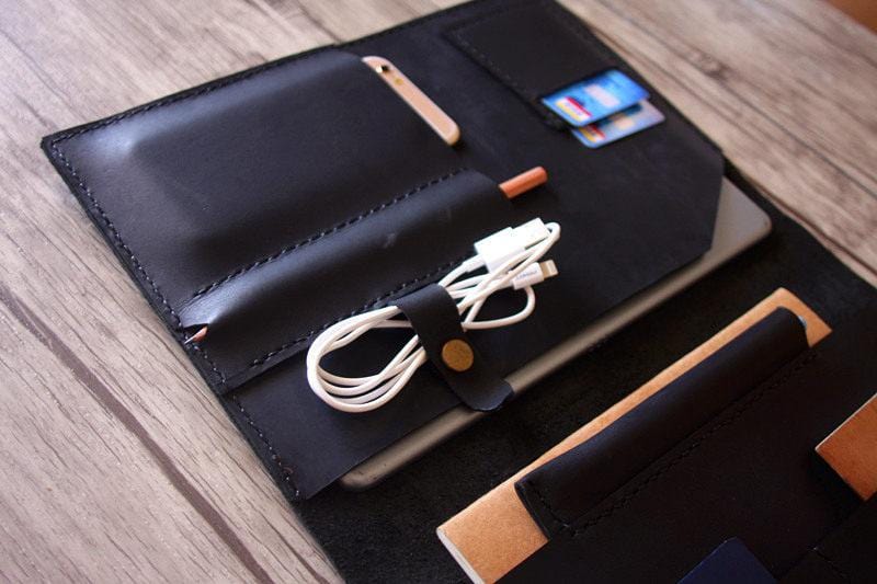 Black Leather Legal Pad Portfolio