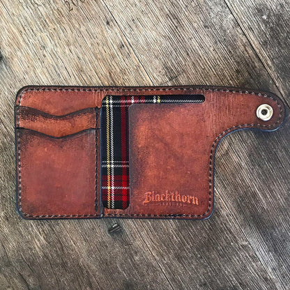 THE GALWAY: Vertical Snap Wallet - Buffalo Nickel Concho