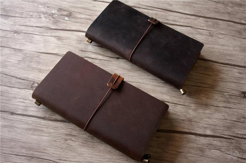 Personalized Leather Travelers Notebook Cover