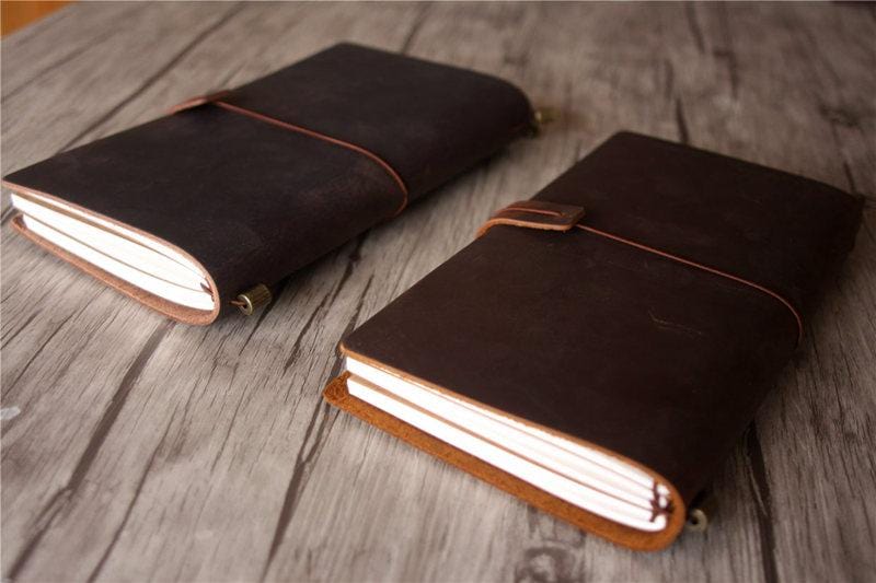 Personalized Leather Travelers Notebook Cover