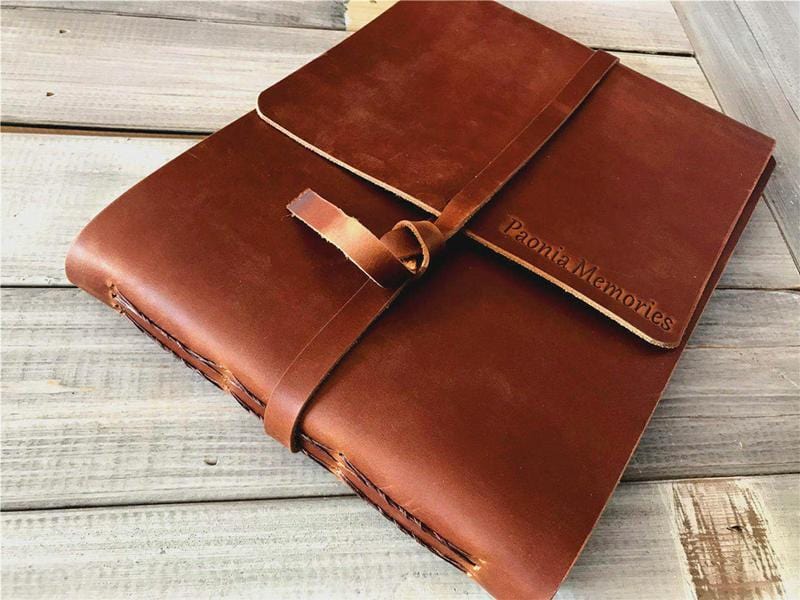 Engraved Leather Memory Man Book Album