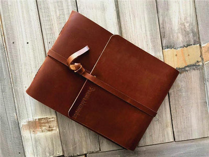 Handmade Personalized Brown Leather Photo Album