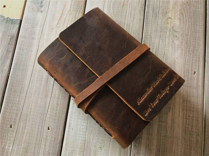 Personalized Leather Pocket Notebook