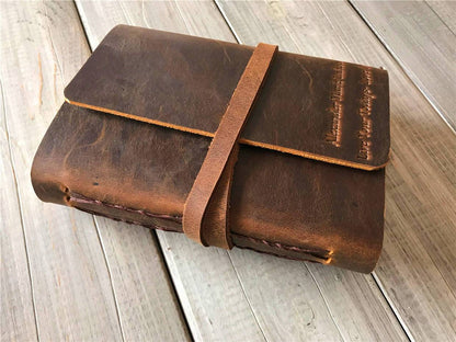 Personalized Leather Pocket Notebook