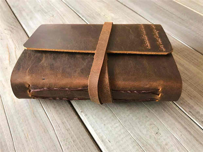 Embossed Leather Pocket Journal Notebook