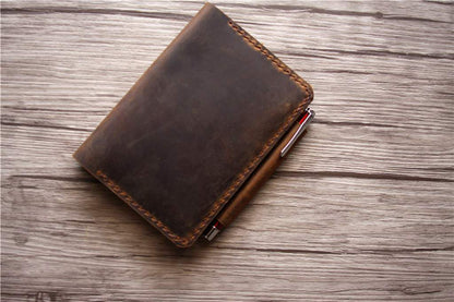 Personalized Passport Holder Leather Wallet