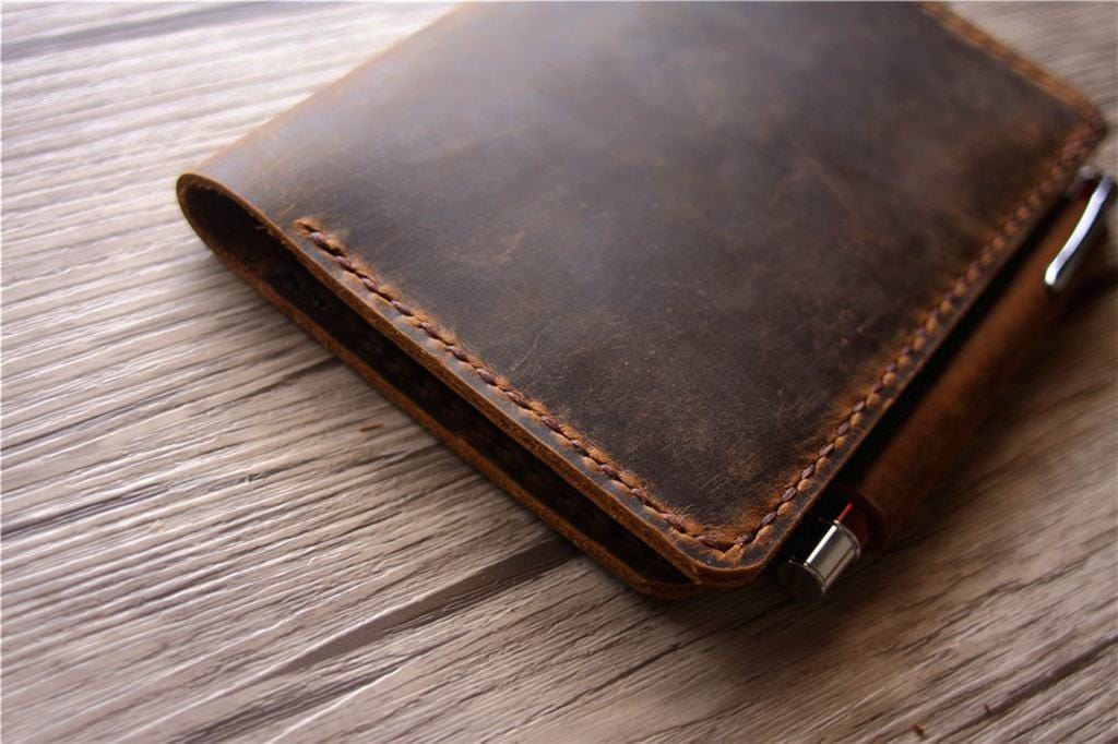 Personalized Passport Holder Leather Wallet