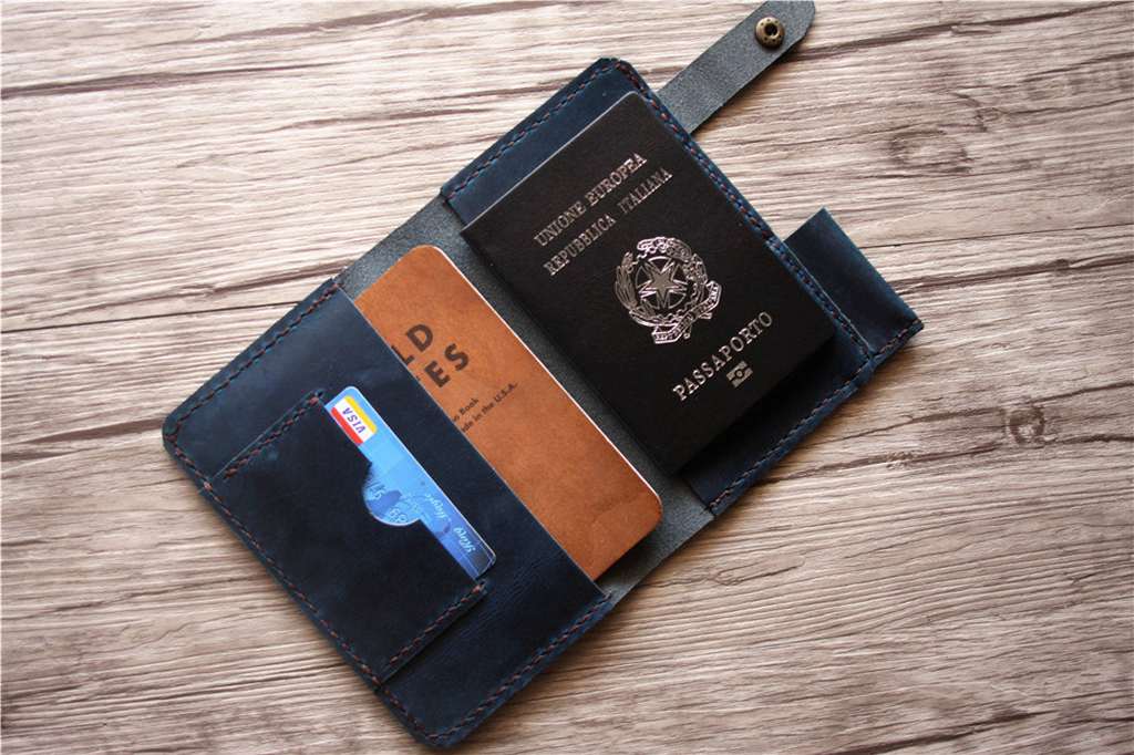 Custom Leather Passport Wallet Cover