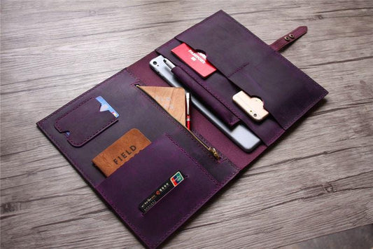 Macbook Air Leather Sleeve Covers Custom Purple Leather