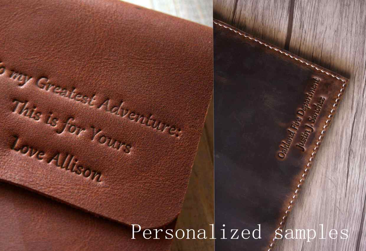 Custom Brown Leather Journal Notebook