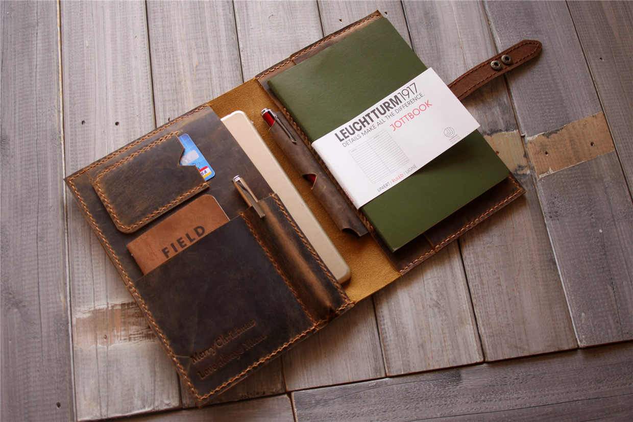 Mens Leather Notebook Portfolio