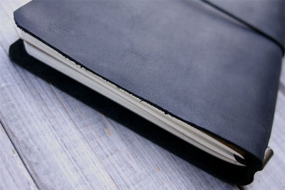Personalized Black Leather Traveler's Notebook