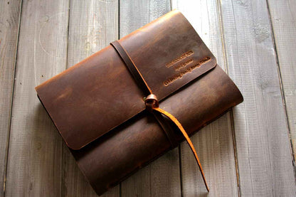 Personalized Leather Bound Journal Brown