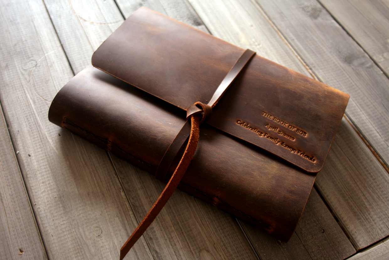 Personalized Leather Bound Journal Brown