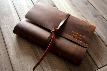 Personalized Leather Bound Journal Brown