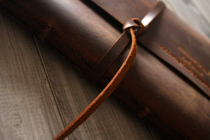 Personalized Leather Bound Journal Brown