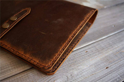 Rustic Brown Leather Refillable Journal Cover