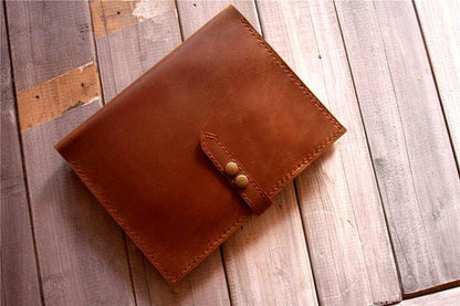 Personalized Brown Leather Padfolio Holder